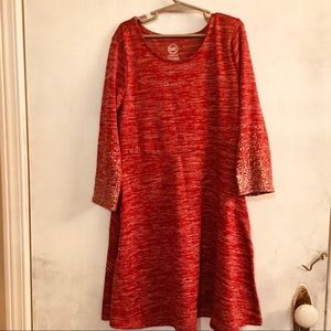 Girls Warm,  3/4 sleeve short dress